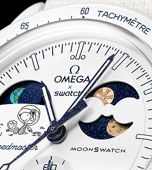 ���� �� ���� Swatch x Omega Moonswatch Mission To Moonphase Snoopy Moonshine Gold