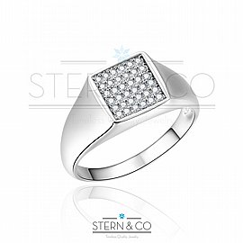 טבעת כסף משובצת טבעת כסף משובצת