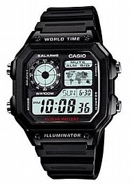 שעון יד דיגיטלי Casio AE-1200WH-1AVDF קסיו שעון יד דיגיטלי Casio AE-1200WH-1AVDF קסיו