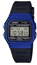 שעון יוניסקס CASIO F-91WM-2AD שעון יוניסקס CASIO F-91WM-2AD