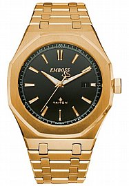 שעון אנלוגי זהב אדום דגם TRITON שעון אנלוגי זהב אדום דגם TRITON