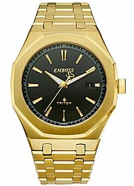 שעון אנלוגי מוזהב דגם TRITON שעון אנלוגי מוזהב דגם TRITON